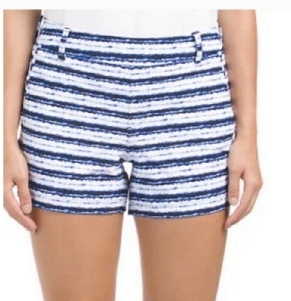 Spanx Sunshine Shorts 6” Blue Painted Stripe